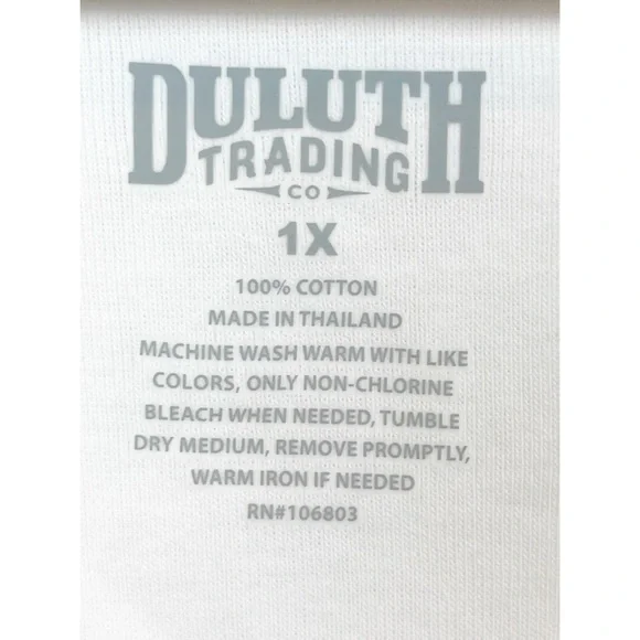 Duluth Trading Company Longtail Classic White Long Sleeve Crew Neck Shirt NWT - Picture 8 of 10